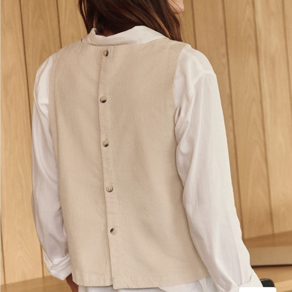 Pact Tops - Pact Modern Corduroy Button Back Tank (Sandshell and Modern Mauve) Size Medium